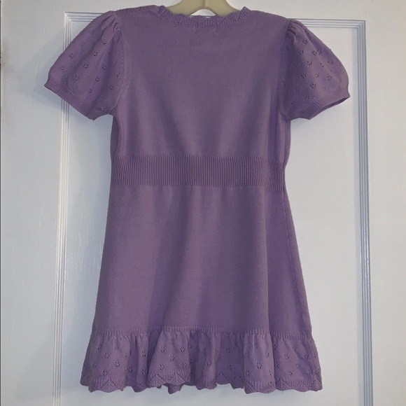 Cat & Jack Lavender Sweater Dress XS 4/5 EUC Short  Sleeves - Picture 13 of 13